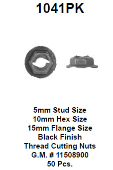 Thread cutting nut 5mm - 1041PK