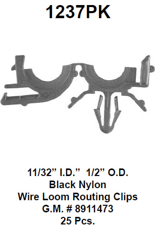 Wire lom routing clips 11/32,id 1/2,od - 1237PK