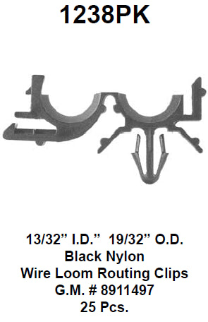 Wire lom routing clips 13/32,id 19/32,od - 1238PK