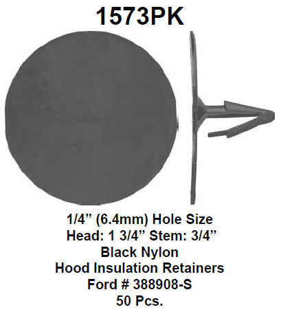Hood insulation retainer - 1573PK