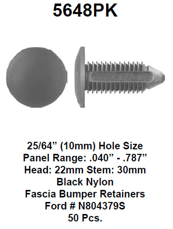 Fascia bumper retainer - 5648PK