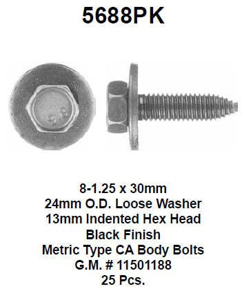 Screw 8-1.25 X 30mm - 5688PK