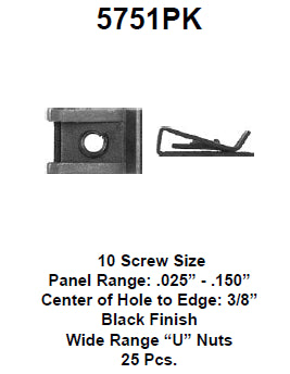Wide range u-nut - 5751PK