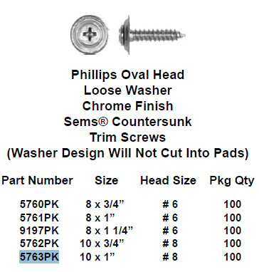 Screw 10X1in - 5763PK