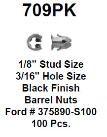 Barrel nut 1/8 stud. 3/16 hole (box:8186) - 709PK