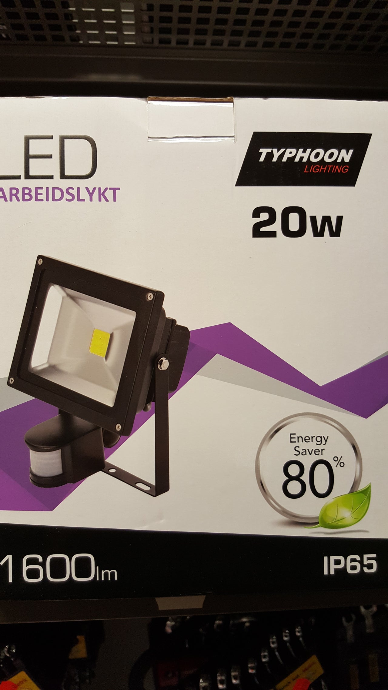 Arbeidslampe 230v led 20w sensor - 07299