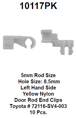 Door rod end clip box:8196 - 10117PK
