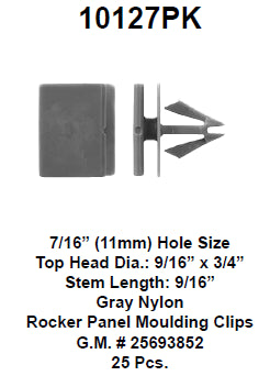 Rocker panel molding clips - 10127PK
