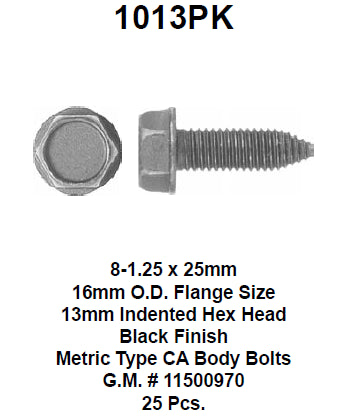 Bolt body 8-1,25X25 - 1013PK