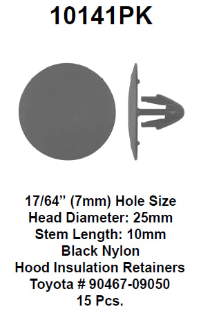 Hood insulator retainer - 10141PK