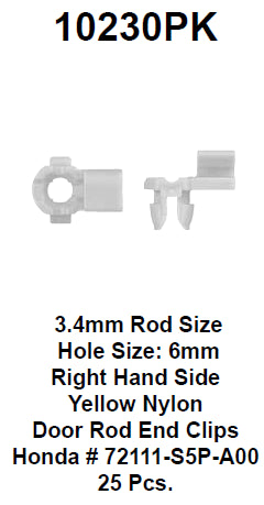 Door rod end clip box:8196 - 10230PK