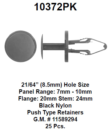 Push type retainer - 10372PK