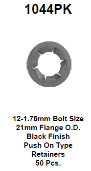 Push on retainer metric box:8195 - 1044PK