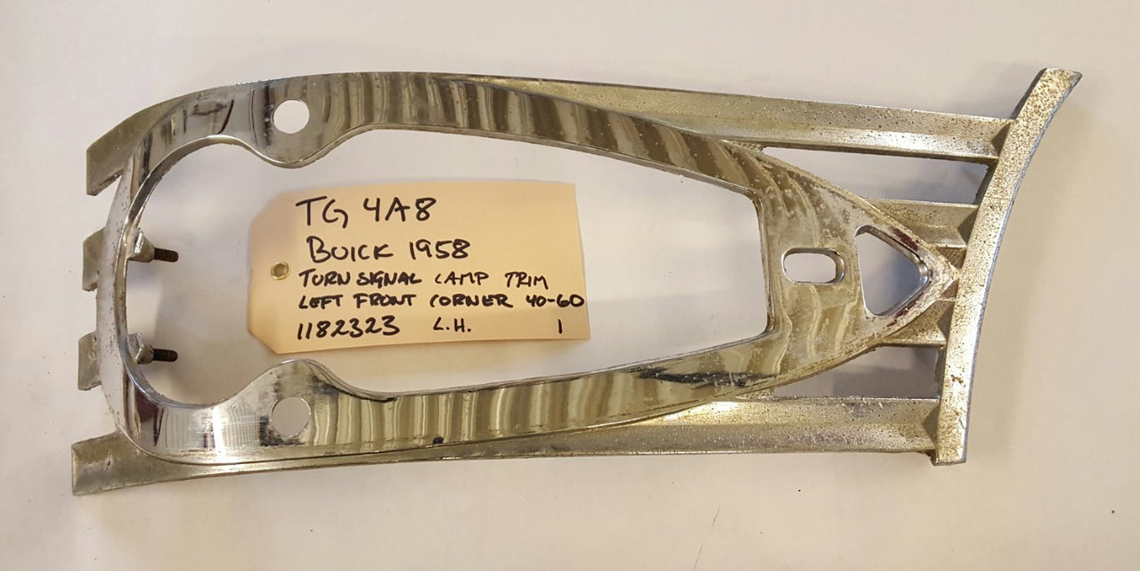 1958 Buick Turnsignal lamp trim front corner LH - 1182323