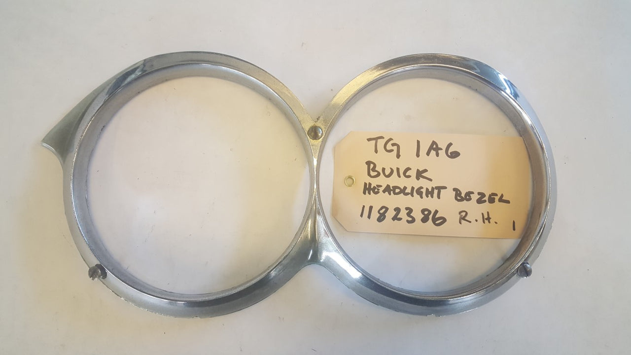 58 Buick Headlight Bezel RH - 1182386