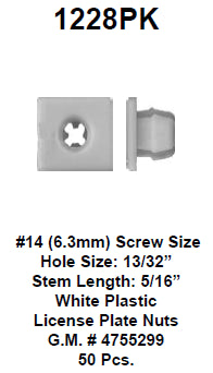 License plate nuts - 1228PK