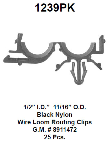 Wire lom routing clips 1/2,id 11/16,od - 1239PK