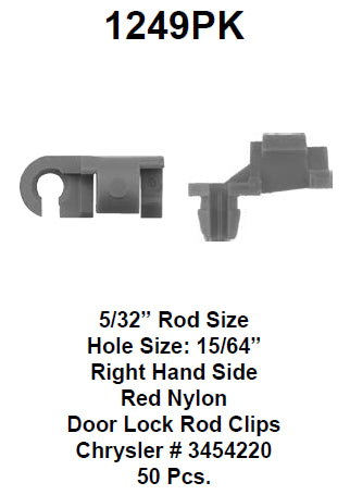 Door rod end clip box:8194 - 1249PK