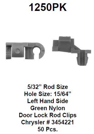 Door rod end clip box:8194 - 1250PK