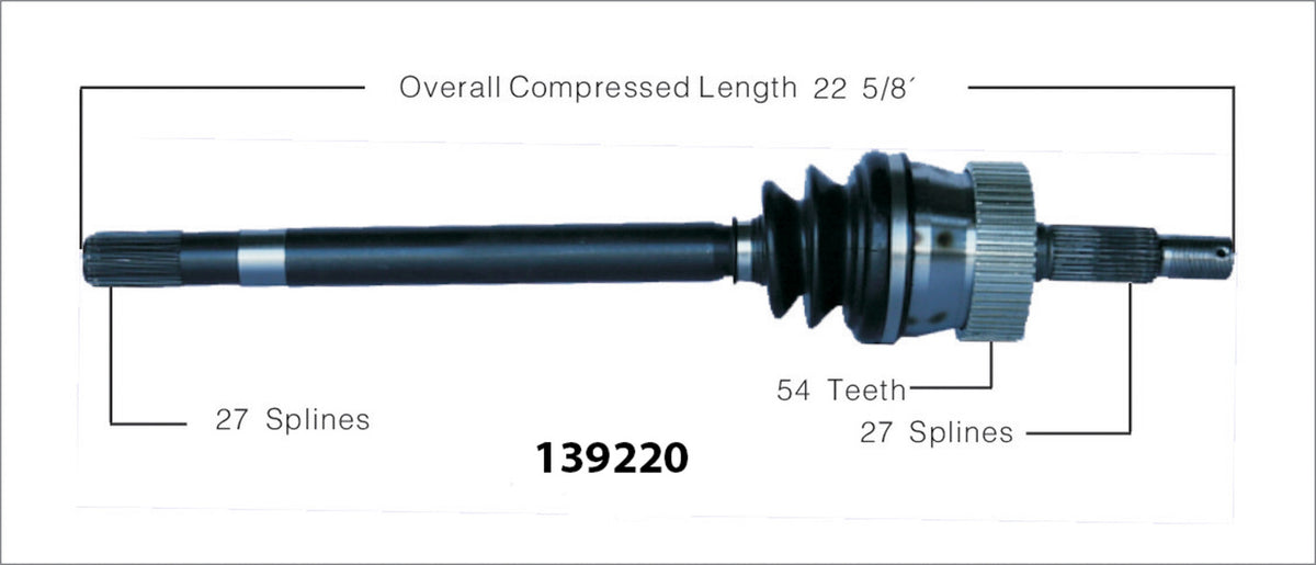 CV axle gr.cher 93-98 lh new - 139220