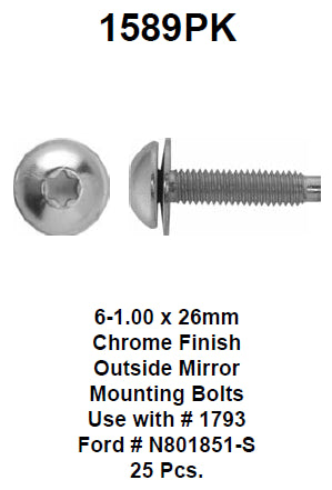 Outside mirror mounting bolt - 1589PK