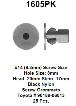 Screw grommet - 1605PK
