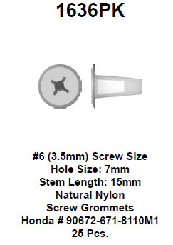 Screw grommet - 1636PK