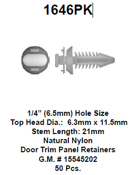 Door trim panel clips - 1646PK