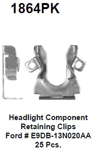 Headlight retaining clips - 1864PK