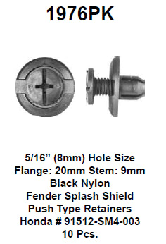 Push type retainer - 1976PK