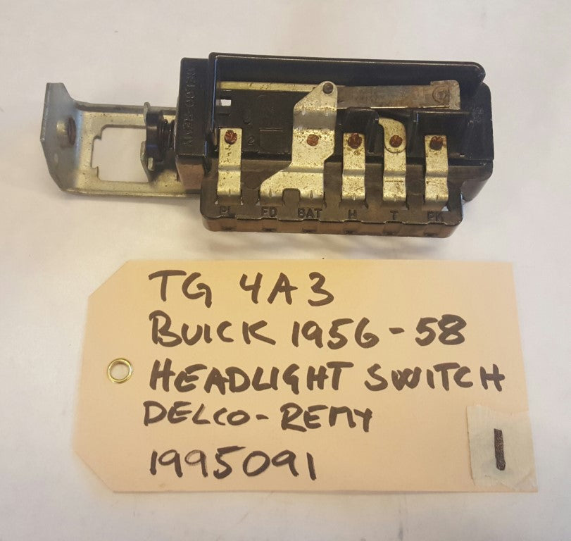 1956-58 Buick Headlightswitch Delco-Remy - 1995091
