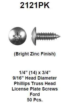 Screw 1/4 x 3/4inch - 2121PK