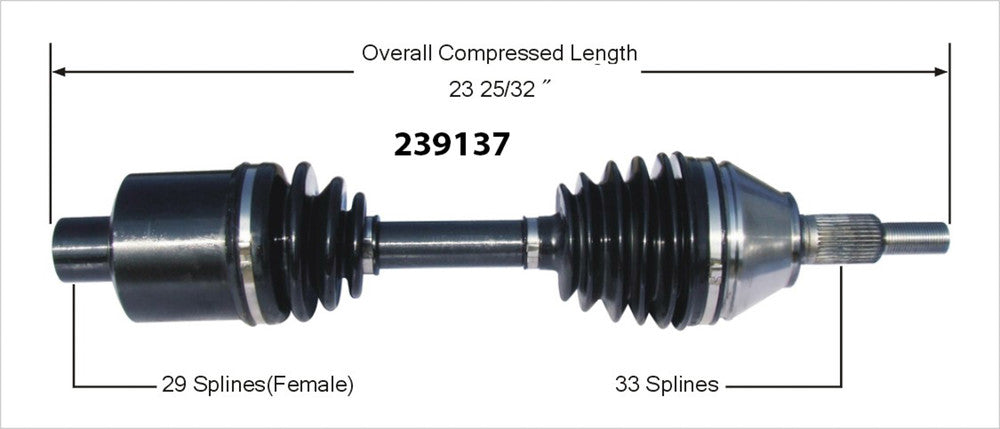 CV Drive axle Dodge Ram 1500 02-05 RH/LH - 239137