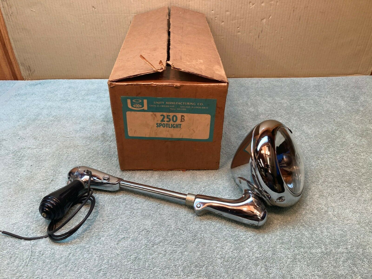 Spotlight 5inch Søke lampe NOS Unity, Chicago USA - 250B