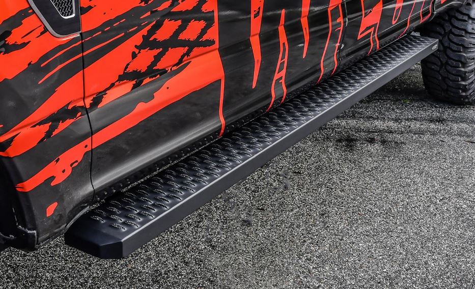 Running boards Silverado crew cab black steele - 27-74745