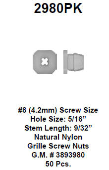 Screw grommet - 2980PK
