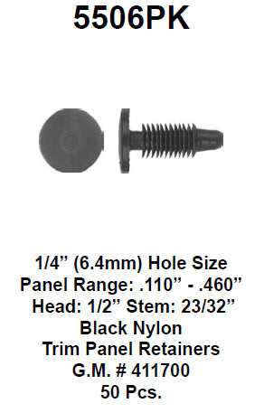 Trim panel retainers - 5506PK