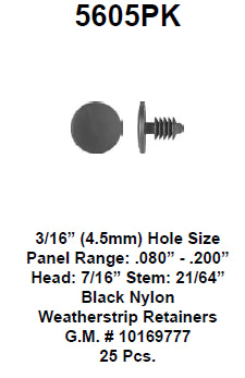 Weatherstrip retainer box:8198 - 5605PK