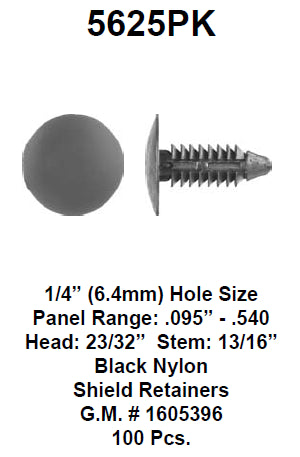 Bumper shield retainer - 5625PK