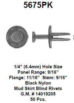 Push type retainer - 5675PK