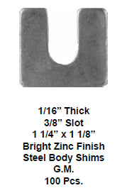 Shims Body 1/16in Thick 3/8in Slot - 6015PK