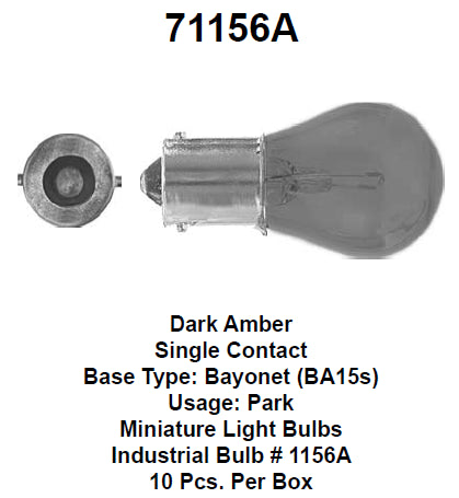 Bulb 27w amber 1-pol met.sokkel blink. - 71156A