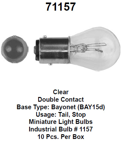 Bulb klar 2-pol klar met.sokkel 21/5w - 71157