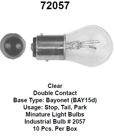 Bulb 27/7w 2 pol klar met.sokkel - 72057