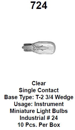 Bulb klar  stikkpære 12 v  sidemarker - 724