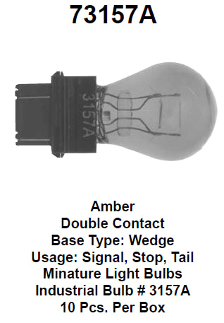 Bulb  27/8w 2 pol pl.sokkel amber - 73157A