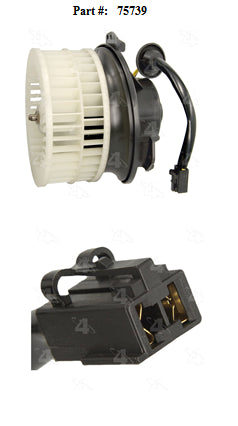 Blower motor 01-07 Voyager w/wheel - 75739