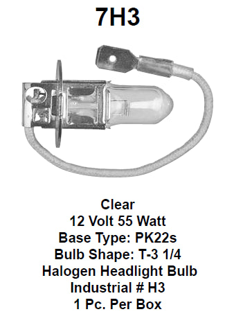 Bulb h3 12v 55 w clear - 7H3