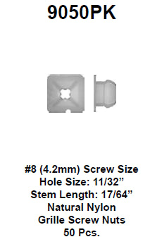 Grille screw grommet - 9050PK