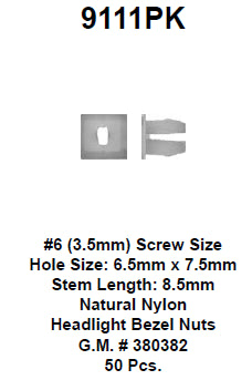 Headlights screw grommet - 9111PK